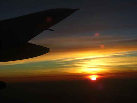 Plane Wing Sunset
