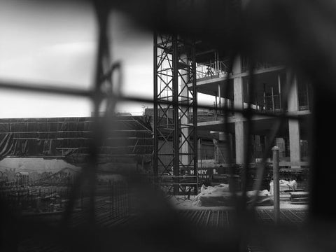 Construction Crane B & W